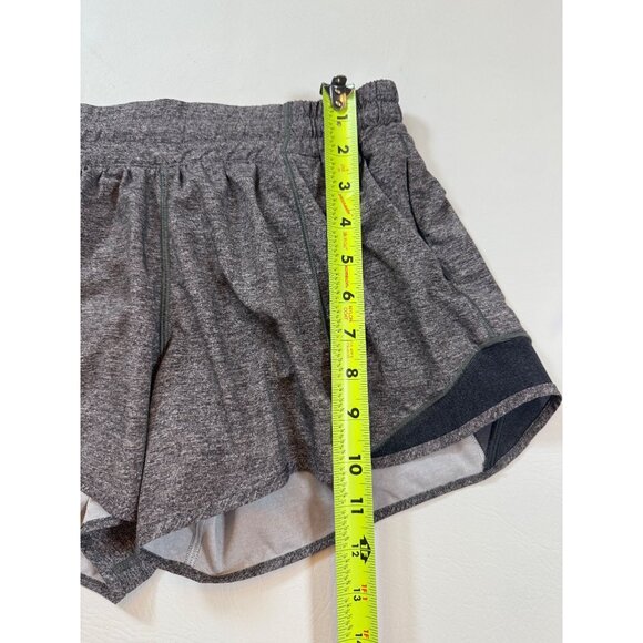 Lululemon Womens Athletic Shorts Size 8 Grey Heathered Quick Dry (Z217) - Picture 2 of 7
